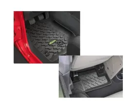 Quadratec Ultimate All Weather Front & Rear Floor Liners Jeep Wrangler 2-Door JK 2014-2018